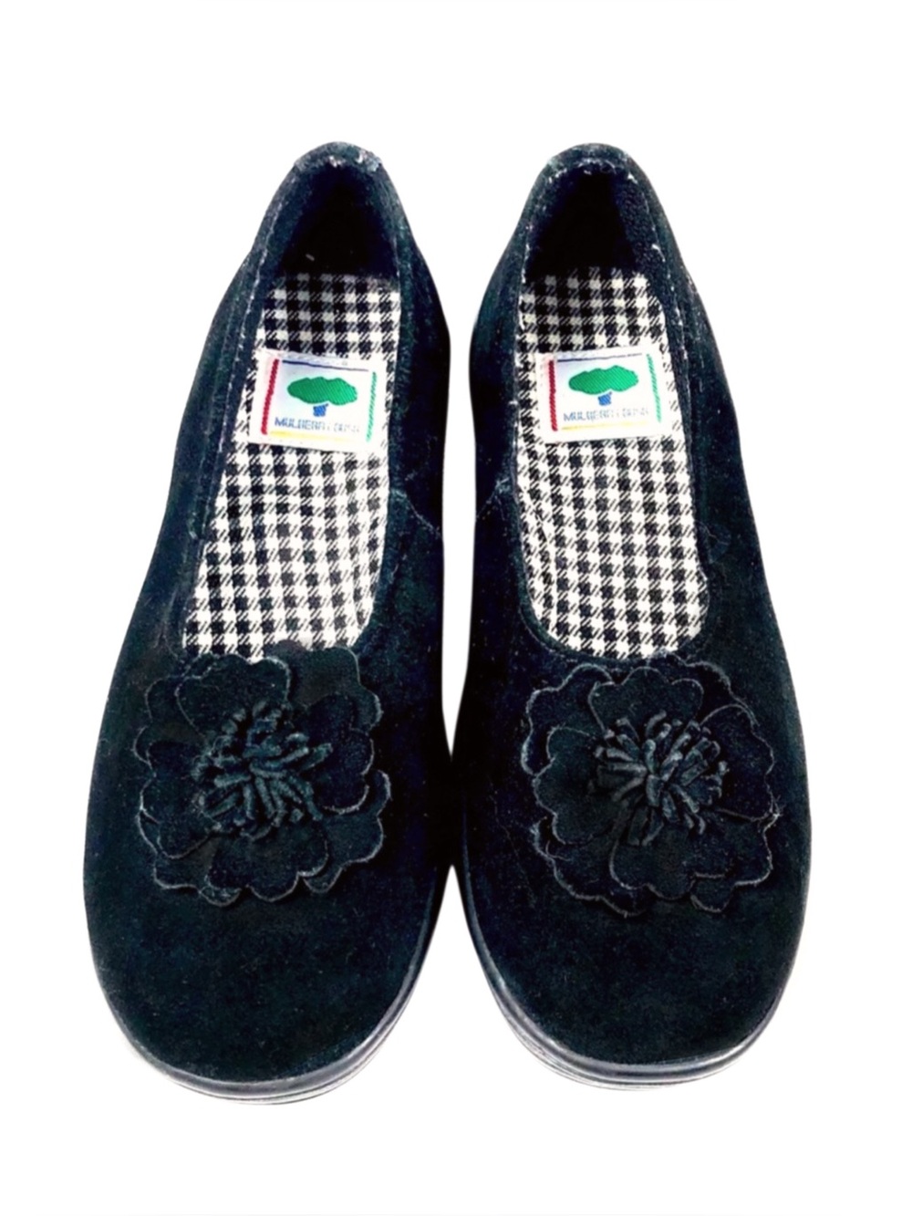 Mulberribush Girls Black Suede Flats Size 2